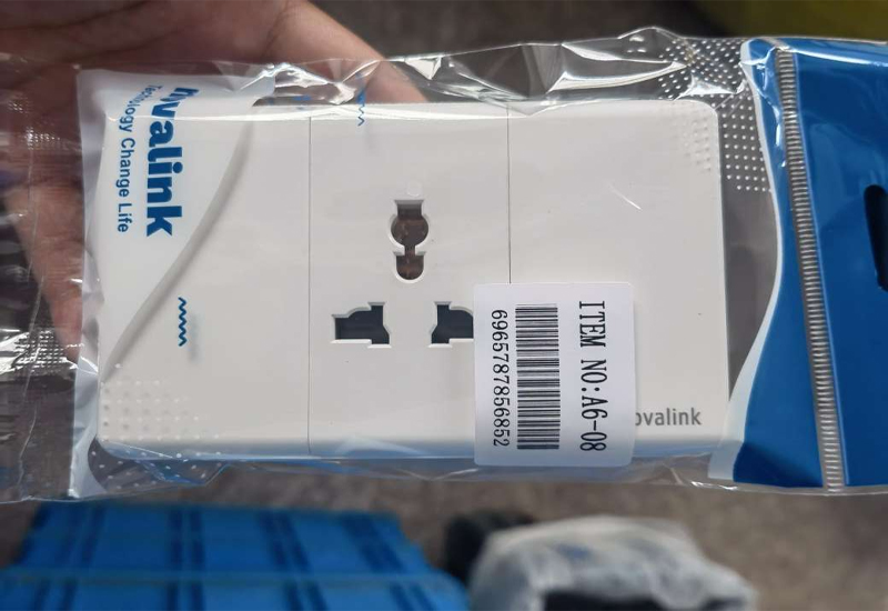 Bộ mặt ổ cắm đơn 3 chấu đa năng 15A novalink A6-08 câo cấp
