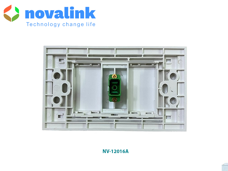 Hạt ổ cắm quang âm tường chuẩn SC/APC novalink mã NV-12016A