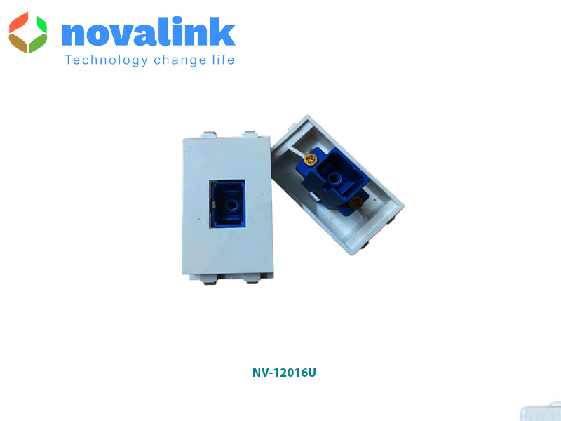 Hạt ổ cắm quang âm tường chuẩn SC/UPC novalink mã NV-12016U