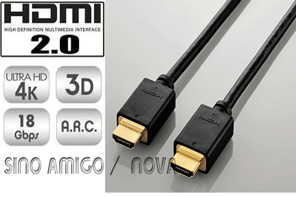 Dây HDMI 2.0 sinoamigo dài 2m mã 41003 dòng cao cấp hỗ trợ hình ảnh 4k siêu nét