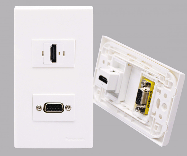 Bộ wall plate VGA + HDMI âm tường