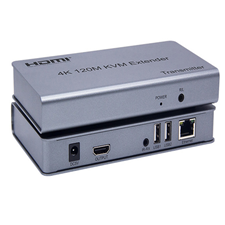 Bộ HDMI to lan 120m Hỗ trợ 4K KVM với 2 cổng usb cắm phím chuột mã HDES120- KVM 4k