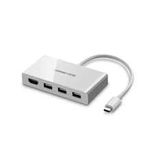 Cáp chuyển đổi USB Type C to HDMI + 3 cổng USB Hub Ugreen 40374