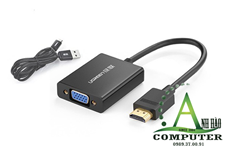 Cáp chuyển HDMI to VGA+ audio ugreen 40233