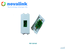 Hạt ổ cắm quang âm tường chuẩn SC/APC  novalink mã NV-12016A